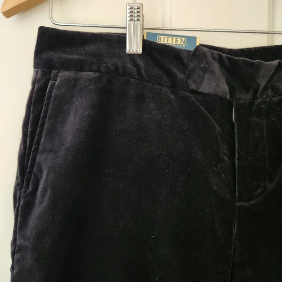 Velvet Black Pants Bitten Sarah Jessica Parker SJP Dressy Holiday Fall Winter 12 - Picture 5 of 12